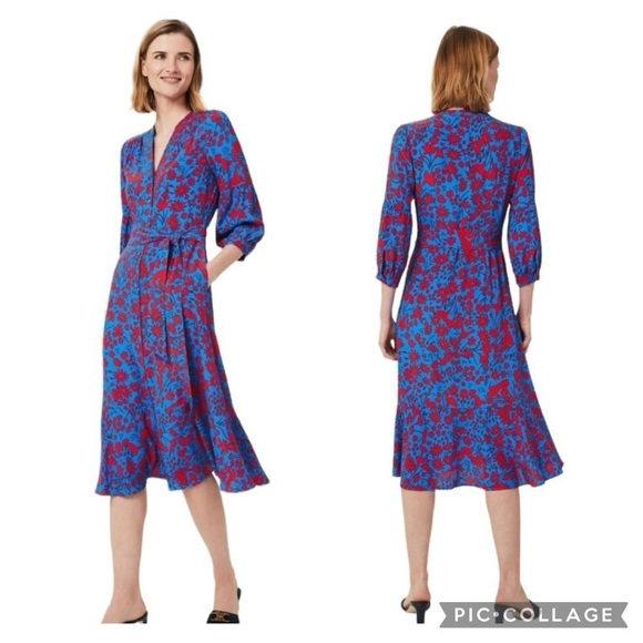 hobbs london Dresses & Skirts - NWT Hobbs London CARLA FLORAL MIDI DRESS Size 4
